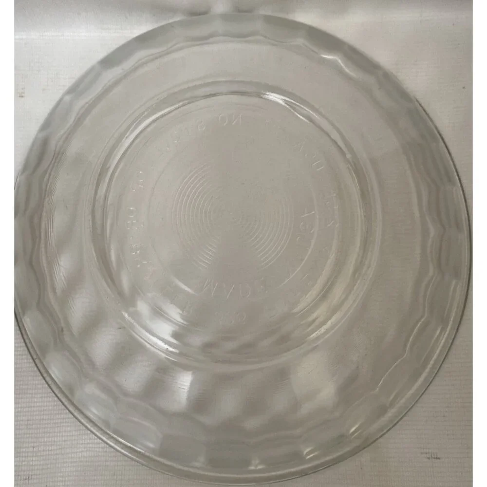 Pyrex #325 Clear Glass Nesting Mixing Bowl Ribbed Scalloped 2.6 Quarts 2.5 Liter